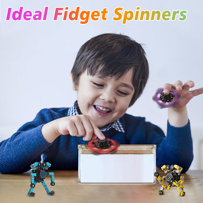 Enhance your child's fine motor skills, coordination, and problem-solving ability with these cool fidget spinners