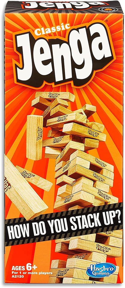 Jenga Classic Game with Genuine Hardwood Blocks