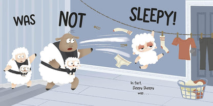Meet Sleepy Sheepy, a wide-awake sheep who ignores bedtime