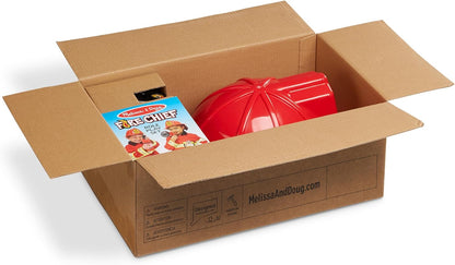 The Melissa & Doug Fire Chief Role Play Costume Set includes everything a child needs to look the part