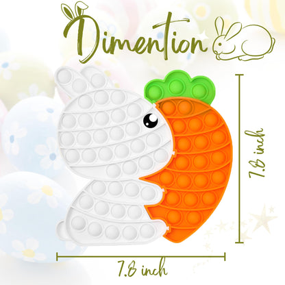 Improve fine motor skills and hand-eye coordination with the help of these Bunny Carrot Pop Bubble Fidget Sensory Toys