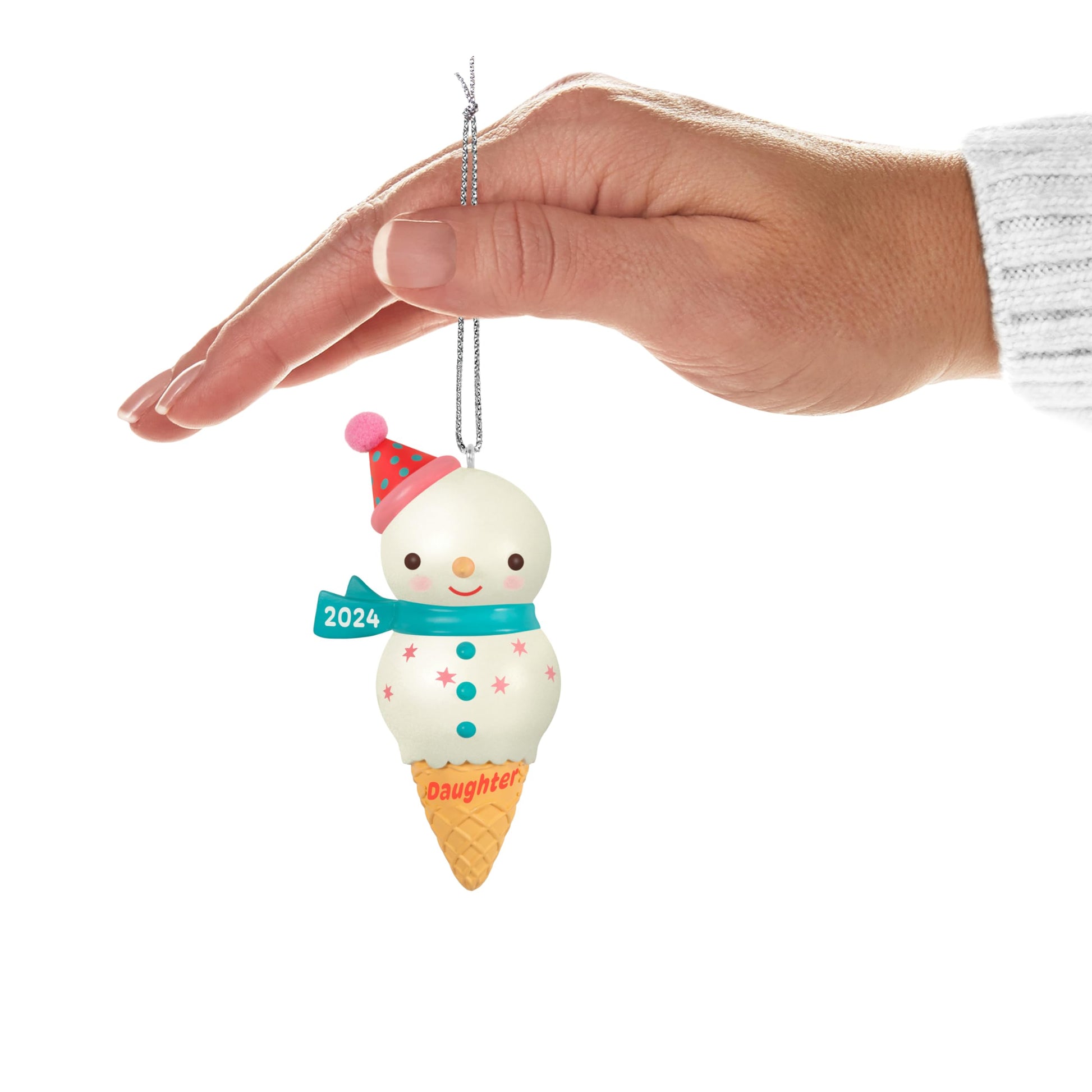 Sweeten the holidays with this cute Daughter Snowman Ice Cream Cone Hallmark Keepsake Christmas ornament