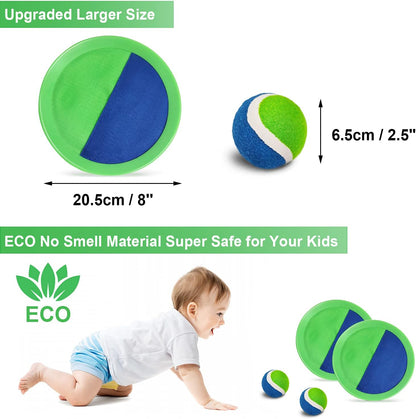 This Catch and Toss Game Set serves as a perfect learning tool for catch and throw skills