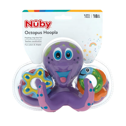 Nuby Floating Purple Octopus with 3 Hoopla Rings