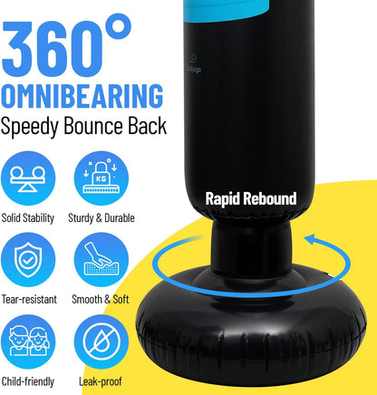 Improve your child's physical and mental strength with our inflatable punching bag for kids
