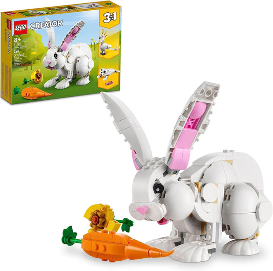 LEGO Creator 3in1 White Rabbit Building Toy Set for Kids ages 8+ (258 pieces)