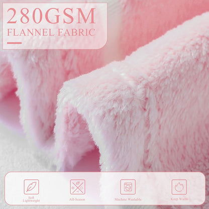 The Glow in the Dark Soft Heart Shapes Blanket is perfect for kids and teens, with a cute pattern of stars and love hearts that can glow