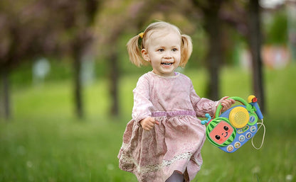 Cocomelon Singalong Boombox with Microphone, Built-in Music and Flashing Lights