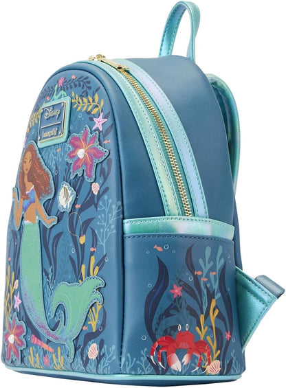 Experience the magic of Disney's Little Mermaid with this officially licensed faux leather mini backpack