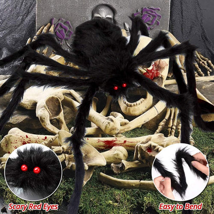 Get ready for Halloween with this triangular giant spider web and Halloween spider