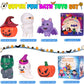 Halloween Light Up Bath Toys with Halloween Bath Book (7pcs)