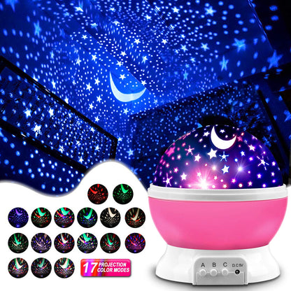Transform any room into a stunning, celestial landscape with the Night Light Lamp, Rotating Night Sky