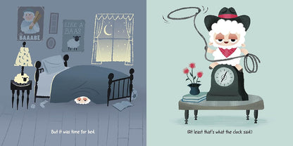 Meet Sleepy Sheepy, a wide-awake sheep who ignores bedtime