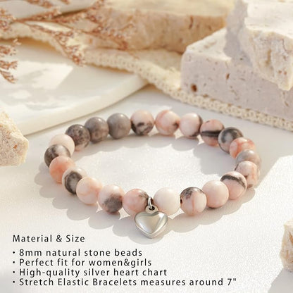 Valentines Day Heart Bracelet Gift for Daughter