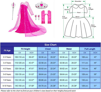 Luxury Princess Dress Costumes with Shining Long Cape