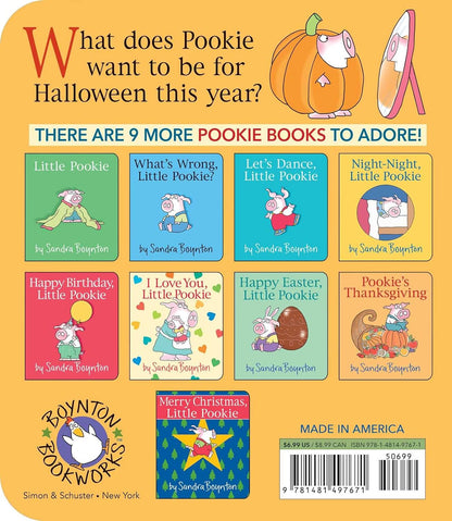 Experience the humorous journey of Little Pookie in this award-winning board book by Sandra Boynton