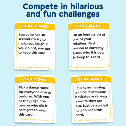 Create hilarious family memories as you compete and perform silly challenges together