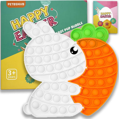 Improve fine motor skills and hand-eye coordination with the help of these Bunny Carrot Pop Bubble Fidget Sensory Toys