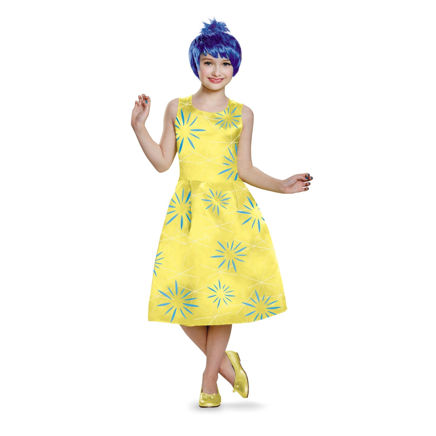 Transform into the beloved character with this Deluxe Disney Official Inside Out Joy Costume