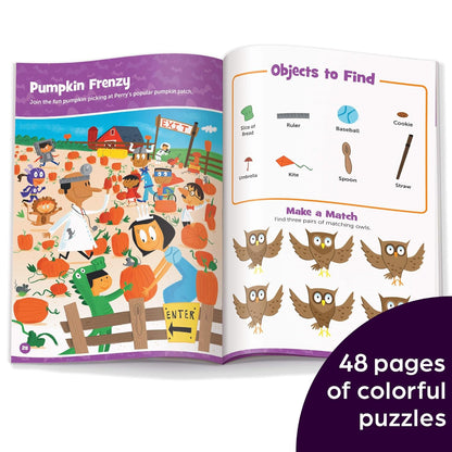 Halloween Hidden Pictures Puffy Sticker Playscenes Paperback with over 175 hidden objects to find