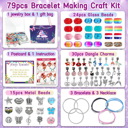Unicorn/Mermaid Charm Bracelet Jewelry Making Kit