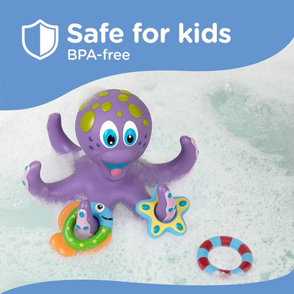 Nuby Floating Purple Octopus with 3 Hoopla Rings