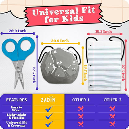 Rock Paper Scissors Costume Set for 3