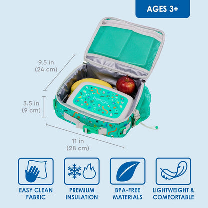 The Bentgo Kids Lunch Bag is perfect for transporting both meals and snacks on the go