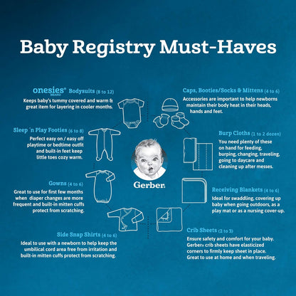 These Gerber onesies are made with 100% cotton rib for added breathability