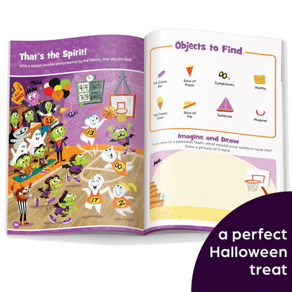 Halloween Hidden Pictures Puffy Sticker Playscenes Paperback with over 175 hidden objects to find