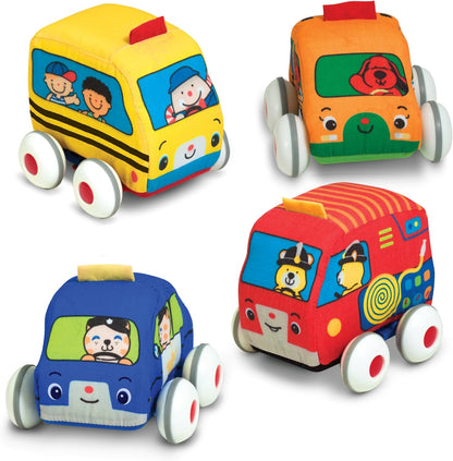 Improve sensory skills in children with this Melissa & Doug Pull-Back Vehicle set