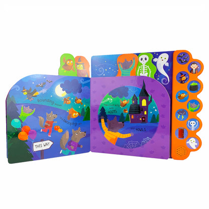 Children's book with colorful illustrations on a white background