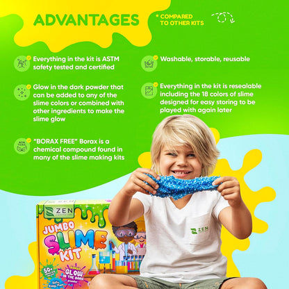 This all-in-one Slime Making Kit is the perfect gift for kids and tweens, complete with everything needed to create over 50 different slime creations