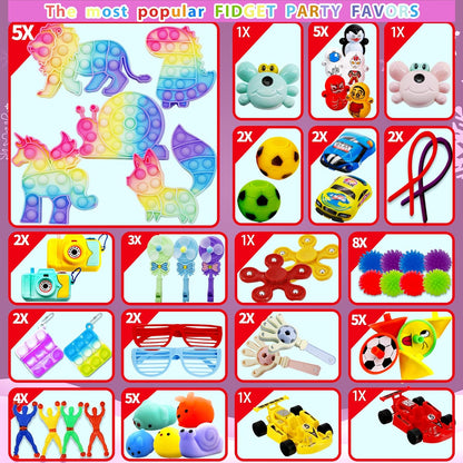 These fun and educational toys are great goodie bag stuffers for kids, 356-pieces