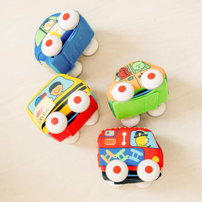 Improve sensory skills in children with this Melissa & Doug Pull-Back Vehicle set