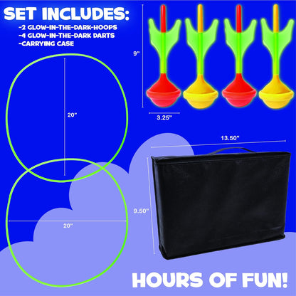 Endless fun for your family with these glow in the dark lawn darts