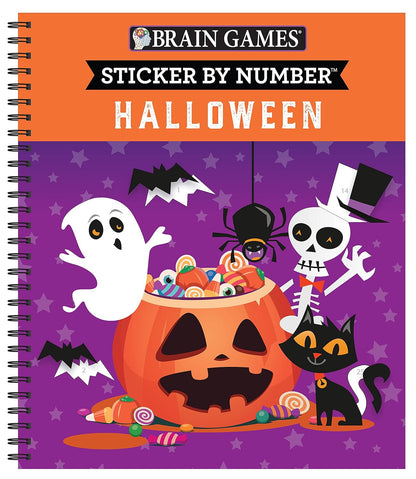 Keep your child engaged while creating fun, spooktacular art, with Sticker by Number Halloween