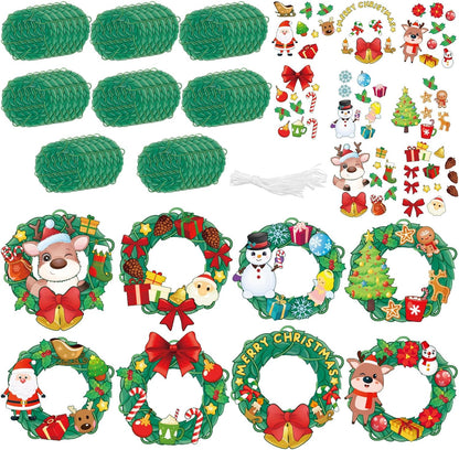 Perfect sticker craft kit for children's Christmas DIY projects (48 pcs)