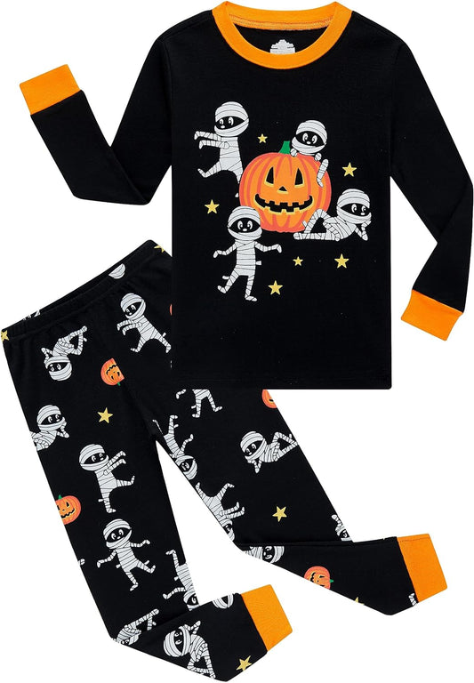 Little Boys Halloween Pumpkin Sleepwear