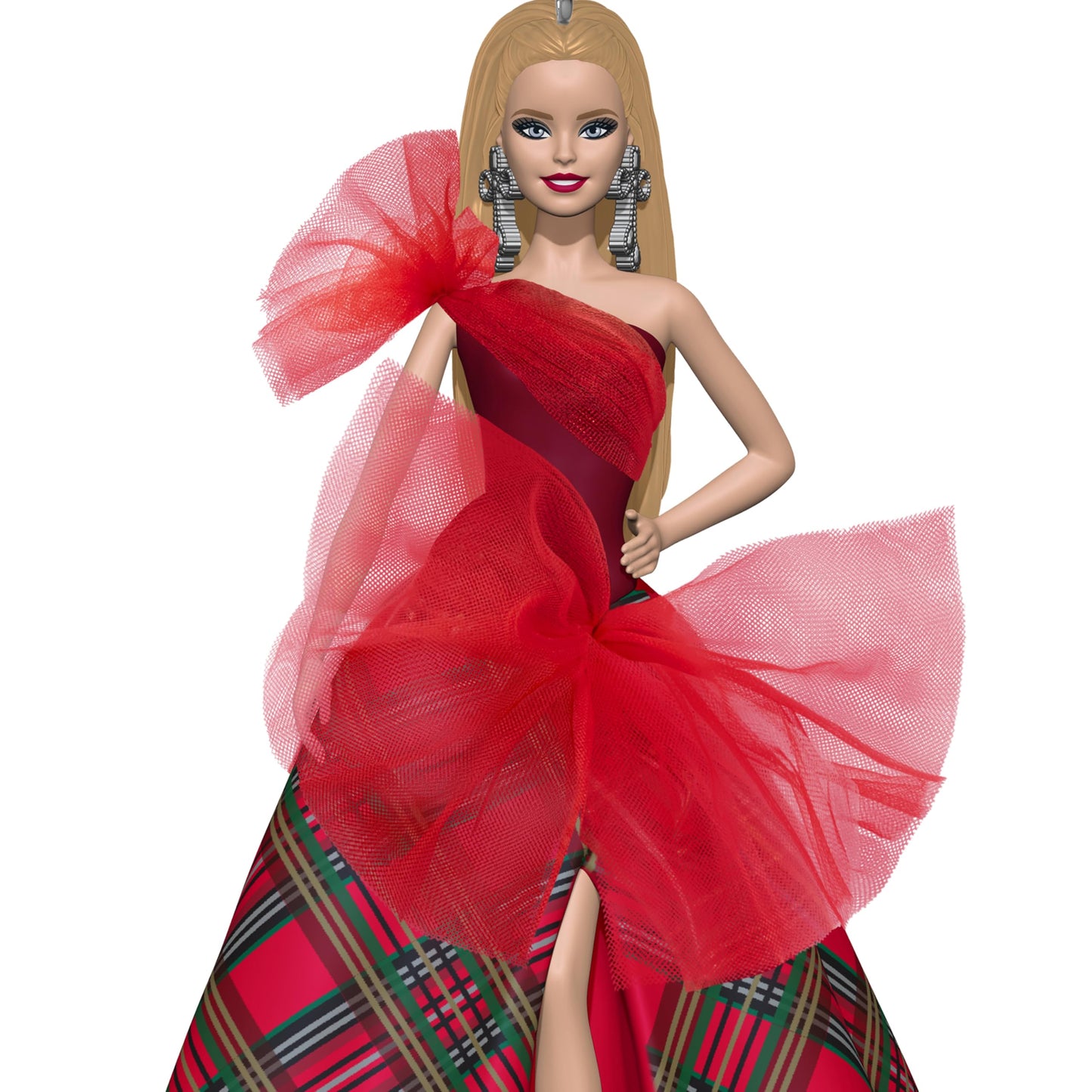 Inspired by this year's new Holiday Barbie Doll, the 2024 Holiday Barbie Hallmark Keepsake Christmas ornament adds a dazzling touch of glamour to the tree