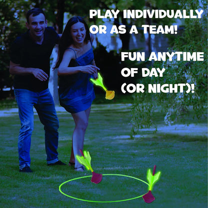 Endless fun for your family with these glow in the dark lawn darts