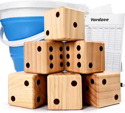 This giant wooden yard dice set is perfect for outdoor fun