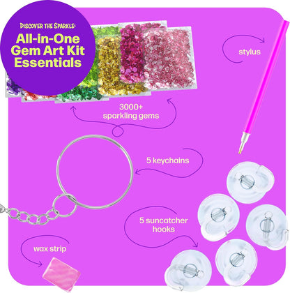 Create sparkling crafts with the Dan&Darci Gem Art Kit!