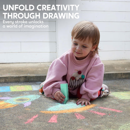 Enjoy a safe and creative experience with this set of 12 giant cone-shaped chalk pieces