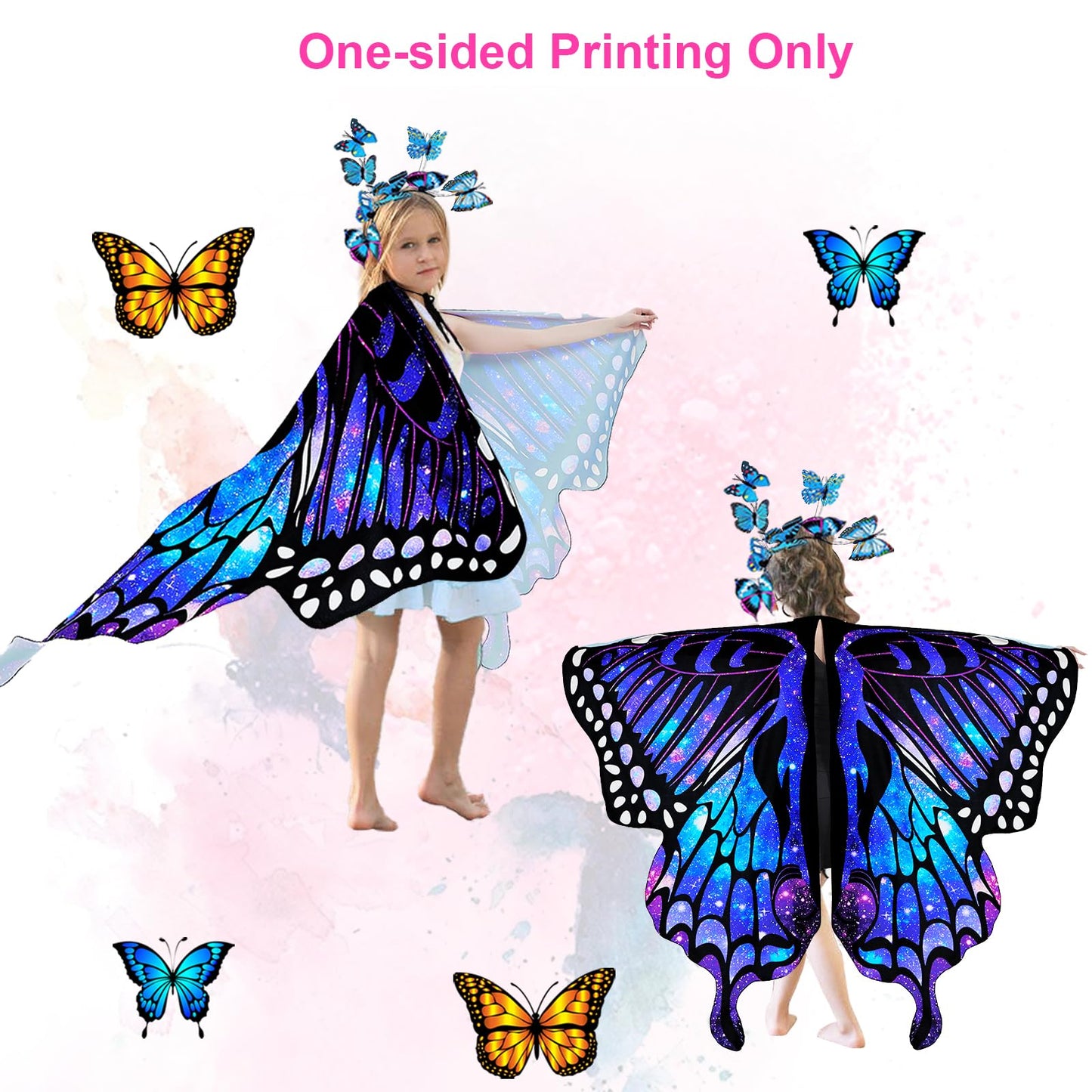 Upgrade your Halloween butterfly costume with our vibrant Butterfly Wings cape