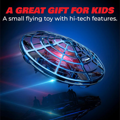 Made for kids and adults, this mini drone features obstacle avoidance technology and vibrant LED lights