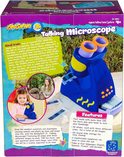 Build scientific curiosity and critical thinking skills with GeoSafari Jr. Talking Kids Microscope, designed specifically for young explorers' hands