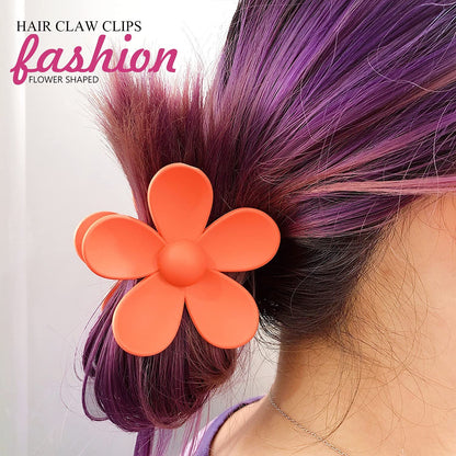 Elegant and durable flower hair claw clips with interlocking teeth design
