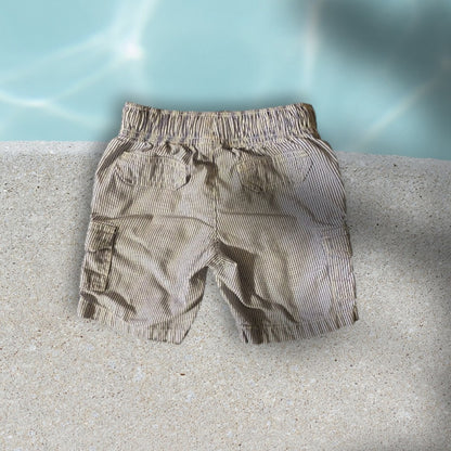 These Carter's stripe cargo shorts are both practical and stylish