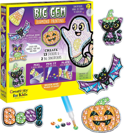 Explore your artistic side this Halloween with the Big Gem Diamond Painting Kit!
